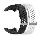 Huabao Armband Kompatibel mit Polar M400 / M430,Verstellbares Silikon Sport Strap Ersatzband für Polar M400 / M430 Smart Watch (schwarz+weiß)