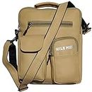 WILD MODA Wildmoda Sling Bag Premium Faux Leather Travel Messenger Sling Bag for Men & Women (Beige)