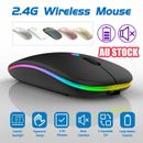 Optical Wireless Bluetooth 5.1 Slim Rechargeable Mouse for Laptop, Mac，iPad New