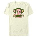 Men's Mad Engine Beige Paul Frank Floral Monkey Head Graphic T-Shirt
