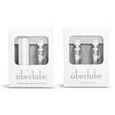 Uberlube White Travel & Refill Bundle - White Travel Lube Kit + 2 Refills, Unscented, Flavorless, Works Underwater - 45ml Total
