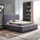 NEW Bed Frame Tufted Velvet With Storage in Multiple Colour & Multiple Size Anna