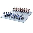 Dragon Legend Chess Set with Glass Board