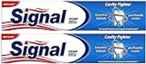 2 Box Signal Anti Caries Toothpaste Cavity Fighter Best Ever Active Micro Calcium Pro Fluoride Complex for Cavity Protection & Long Term Fortification ( 4.23 oz 120 ml Each One ) معجون سيجنال اسنان