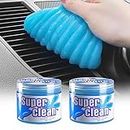 2 Pack Cleaning Gel for Car Detailing, Car Interior Dust Cleaner, Keyboard Cleaner Gel, Reusable Car Cleaning Kit for Car Vent and Home cleaner