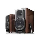 Edifier S2000MKIII Powered Bluetooth Bookshelf 2.0 Speakers - S2000MK3 Near-Field Active Tri-Amped 130w Studio Monitor Speakers for Audiophiles with Wireless, Line-in and Optical Input