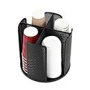 LETLL Rotated Cup and Lid Dispenser,Coffee Cup holder for Countertop,4 Compartment Disposable Cup Storage Organizer