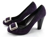 Car Shoe Suede Purple Platform Heel High Shoes Women Size US 6 EU 36