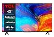 TCL 43P639K 43-inch 4K Smart TV, HDR, Ultra HD, TV Powered by Android Bezeless design (Freeview Play, Game Master, Dolby Audio, HDR 10 compatible with Google assistant & Alexa)