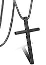 LOLIAS Philippians Cross Pendant Necklace for Men Women Stainless Steel Necklace Snake Chain 24 in