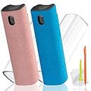 2 Pack Touchscreen Mist Cleaner, DauMeiQH iPad Screen Cleaner Spray and Wipe for Laptop, Computer, iPhone, Phone, MacBook Pro, Car Screen, Electronic Cleaning Kit for Eyeglass and Airpod (Pink Blue)