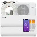 DELLA 18K BTU ODU 2 Dual Zone 12000 12000 BTU 19 SEER2 208-230V Cools Up to 1100 Sq.Ft Wifi Multi Zone Mini Split Air Conditioner Ductless Pre-Charged Heat Pump Work with Alexa, 16ft Installation Kits