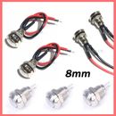 Start Metal Push Button Momentary ON/OFF Horn Switch Pre-wired  8mm Waterproof