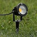 SEER® 6 Watt LED Waterproof Garden Light, 3000K Outdoor Spotlights with Spike Stand, IP65,Adjustable Outdoor Landscaping Lights, Black Aluminium Body 6 Watts Garden Light