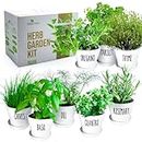 Deluxe Herb Garden Kit - 8 Variety Herbs for Indoor & Outdoor – Get Growing with Pots, Potting Soil for Window Herb Garden. (8 Set Deluxe herb kit)