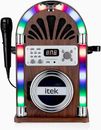 ITEK I60027 Karaoke Jukebox - Bluetooth CD/CDG & MICROPHONE| LED Colour Changing