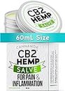 CB2 HEMP CREAM: EXTRA STRENGTH PAIN RELIEF CREAM for Muscle Pain, Joint Pain, Inflammation, Arthritis, Nerve Pain. Soothing Pain Relief for Back Pain, Knee Pain, Sore Muscles, Stiff Joints, Sports Injuries, Fibromyalgia, and Tendonitis. All Natural / Organic Ingredients. Made in Canada. LARGE TIN (60mL Size)
