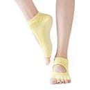 Digital Shoppy Anti-slip Massage Foot Care Tool Yoga Health Silicone Gel Socks Orthopedic For Women (YELLOW)