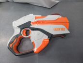 LAZER TAG Blaster GUN Hasbro Nerf Touch White Orange VTG 2012