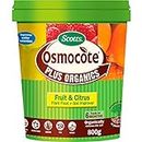 Scotts Osmocote Plus Organics Fruit & Citrus Fertiliser and Soil Improver 800g - Contains Natural Biostimulants - With Seaweed - Stronger Root Developtment