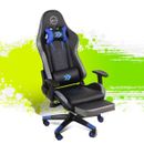 NRG Reinforced Blue Racing Style Reclineable Cobra Pattern Office Gaming Chair