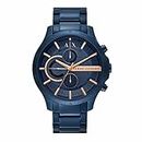 Armani Exchange Analog Blue Dial and Band Men's Stainless Steel Watch-AX2430