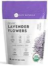 Dried Lavender Flowers for Tea and Soap Making (4oz) - Kate Naturals. USDA Organic Dried Flowers From Lavender Plant for Lavender Tea & Lemonade. Culinary Lavender and Edible Lavender Buds.
