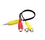 Audio Video AV Composite Adapter Cable Replacement for Samsung TV, 3 RCA to 3.5mm AV Input Adapter(ONLY for Samsung TV)