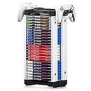 Nargos Video Game Storage Tower for PS5/ PS4/ PS3/ PS2/ Xbox One/Xbox 360 and Xbox Series X/S/Wii and Switch Game Cases, DVD and Blu-Ray Disks Organizer (23 PCS)