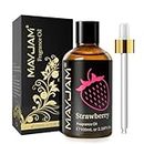 MAYJAM 100ML Strawberry Fragrance Oil Essential Oil, 3.38FL.OZ Large Volume Strawberry Oil for Diffuser, Great for DIY Soap and Candle Making