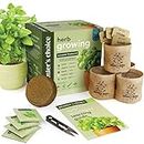 Indoor Herb Garden Starter Kit - Cooking Gifts for Women Gardener - Creative Kitchen Gift for Plant Lovers - Home Herb Growing, Gardening Seeds + Step by Step Guide - Vegan Gift Ideas for Lover