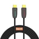 RUIPRO 8K HDMI Fiber Optic Cable CL2 Rated 50 Feet 48Gbps 8K60Hz 4K120Hz Dynamic HDR eARC HDCP2.2/2.3 for RTX4080/4090/3080/3090, Xbox S/X, PS5/4, AVR, Projector, LG/Samsung/Sony TV