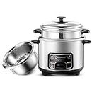 Rice Cooker Home Intelligent Insulation Multi-Function Stainless Steel Inner Pot Spoon Steamer and Measuring Cup Dormitory Small Appliances Rice Cooker,2L