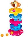 PRIME DEALS Monkey Ball Drop Toy For Babies And Toddlers, New 5 Layer Tower Run With Swirling Ramps And 3 Puzzle Rattle Balls, Best Educational Development Toy Set For Kids, Multi color