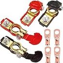 TKDMR 2Pairs Car Battery Cable Terminal Clamps-Connectors - Battery Terminal with Plastice Cover,Good Contact,Corrosion Resistance,Applicated in Car,Van..