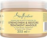 SheaMoisture Jamaican Black Castor Oil silikon- und sulfatfreie Haarmaske Strength&Restore Hair Treatment Mask für natürliches, chemisch verarbeitetes oder wärmegestyltes Haar 355 ml