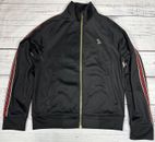 Octobers Very Own OVO Mens Drake Track Jacket Size Small Black Zip Front Owl