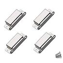 WOOCH Magnetic Door Catch - 50lb High Magnetic Stainless Steel Heavy Duty Catch for Kitchen Bathroom Cupboard Wardrobe Closet Closures Cabinet Door Drawer Latch (Silver, 4-Pack)