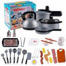 30+ Pcs Cookware Playset Toy Mini Simulation Kitchen Playset For Kids Xmas Gift