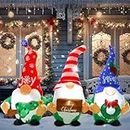 7 ft Long Merry Christmas Inflatables Lighted Novelty Gnome Inflatable Christmas Outdoor Decorations Christmas Blow up Yard Decorations Built in LED Light for Xmas Winter Holiday Party