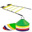 GRS® Sports 4 Meter Speed Ladder,20 Space Markers Agility Combo