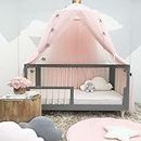 Pinkrin Bed Canopy for Girls, Canopy for Girls Room with Stars Decor, Dreamy Crib Canopy for Girls-Soft, Flowy & Easy to Install-Princess Canopy for Girls Bed, Reading Nook, Crib, Pink