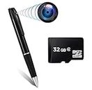 TECHNOVIEW Spy Hidden Camera Pen with Free 32GB Sd Card Spy Pen 1080P Full HD Video Audio Recording Indoor Outdoor Mini Cam for Home Security, Business & Learning | 2023 Version