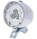 BlueSunshine Vintage Retro Bicycle Bike Front Light Lamp 3 LED Headlight with Bracket (Silver)
