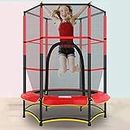 24x7 eMall 55'' Big Trampoline with Safety Enclosure Net for Indoor Outdoor Jumping Trainers, Max Load 70 kg