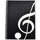 MOREYES Blank Sheet Music Composition Manuscript Staff Notebook with 100 Pages 10.24x7.5 inch/26x19cm (Music clef notebook)