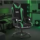 KOZEN Sniper Gaming Chair with Adjustable Headrest & Lumbar Support,135° Recliner Chair | Stretchable Armrest with Footrest, Multifunctional Chair, Blue (Green)