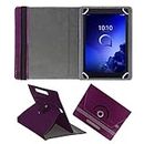 Fastway Rotating Leather Flip Case for Alcatel 3T 10 32 GB 10 inch with Wi-Fi+4G Tablet (Purple)