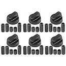 SPARES2GO Universal Black Control Switch Knobs for all makes and models of Oven, Cooker & Hob (Pack of 6)