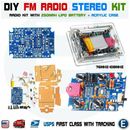 DIY Stereo FM Radio KIT Electronic Module + 250mah Battery + Acrylic Case GS1299